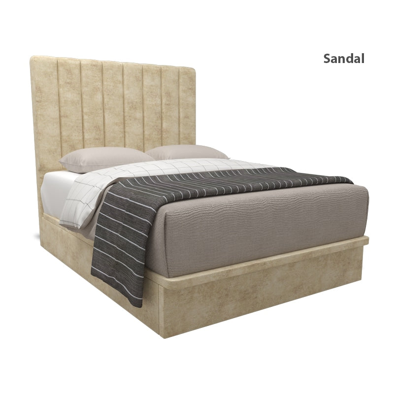 Jaxon Velvet Fabric Storage Bed 14 Inch Model A – Sofaandbed.sg